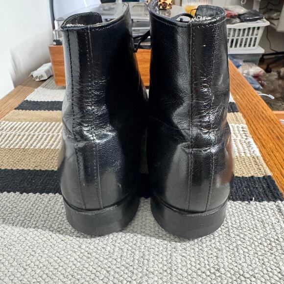 Stacy Adams Boot Men 11D Madison Boot High Top Biscuit Toe Black Leather Classic - Picture 5 of 11